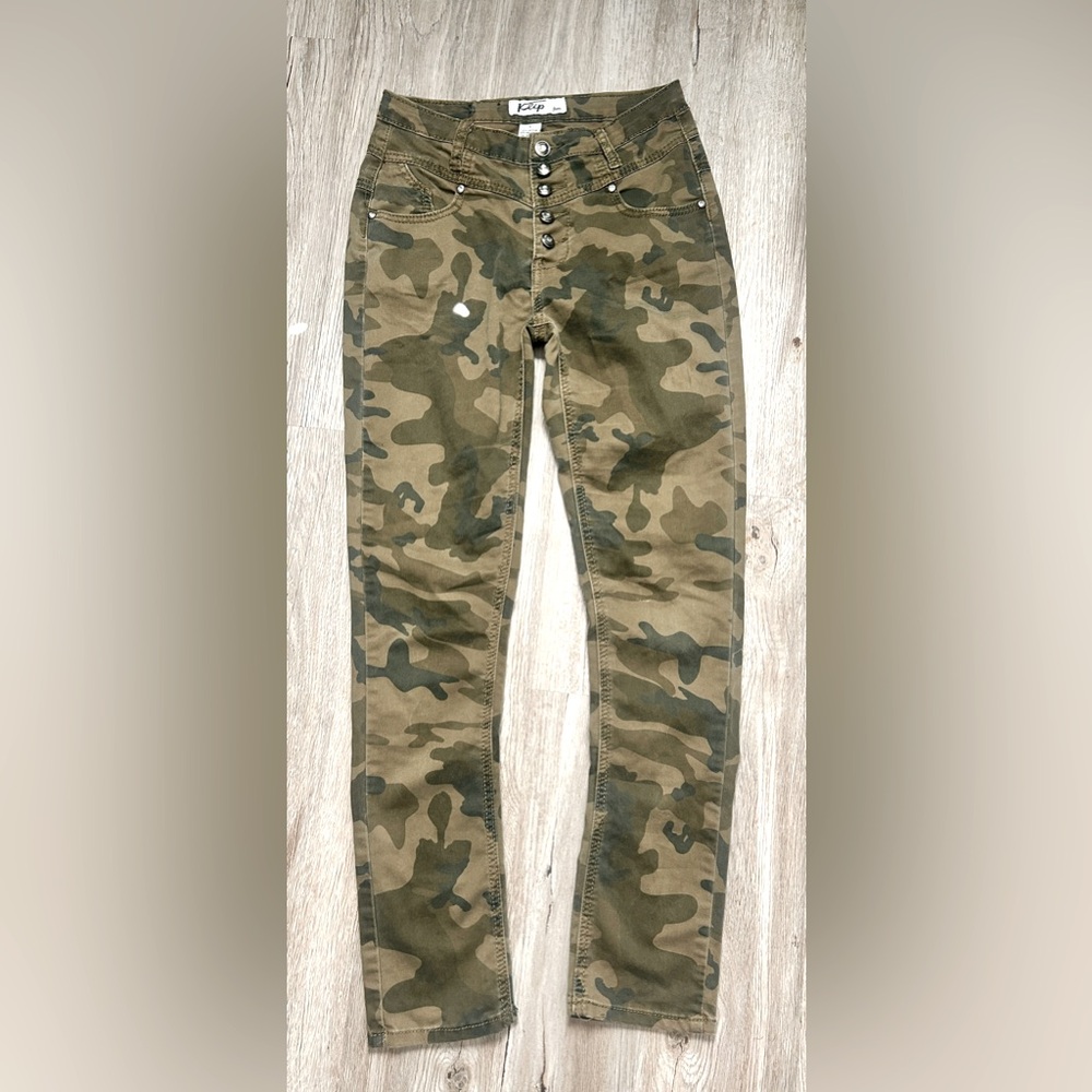 Klip Camo Skinny Jeans Button Fly Size 5
